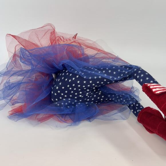 Cynthia Rowley 28" Flag Patriotic Elf Doll Americana July 4th Figure Set Of 2 - Picture 9 of 16